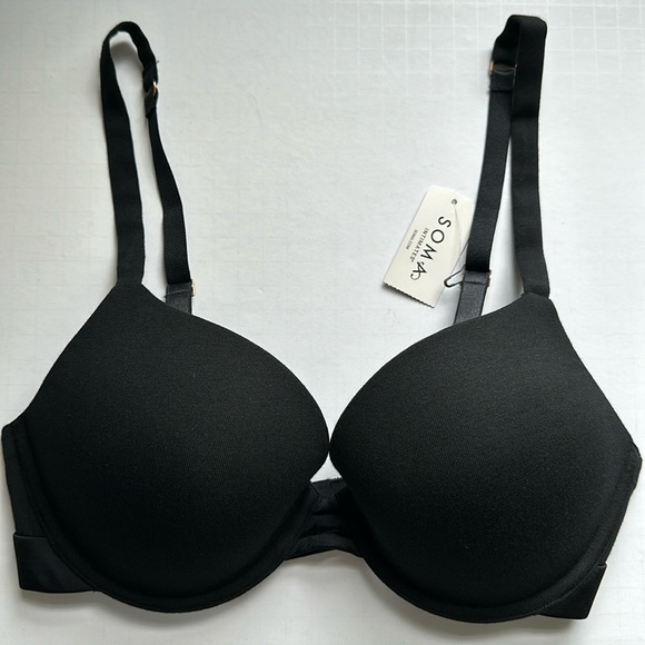 Soma Intimates Telltale The Dreamer Push-Up Bra NWT Black - Picture 4 of 9